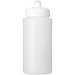 Baseline® Plus 500 ml Flasche mit Sportdeckel, transparent/weiß