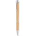 BETA BAMBOO. Kugelschreiber aus Bambus mit Clip und Details aus Metall, Natur