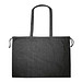Bio Baumwolltasche (GOTS) mit Verschluss , schwarz