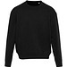 Boris Oversize Sweatshirt mit Rundhalsausschnitt aus recycelter 280 g/m2 Bio Baumwolle (OCS), unisex, schwarz, XS