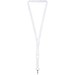Bucks Sublimation Lanyard mit Schnappverschluss, weiss, 15mm