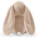 BUGS. Plüschtier aus Polyester in Form eines Hasen, mit Stoff, der sich zur Personalisierung eignet, Beige