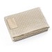 CELINE. Decke aus recyceltem Polyester (100 % rPET) mit einem Aufnäher zur individuellen Veredelung, Beige