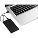 DENNING. Powerbank Slim mit 5'000 mAh aus Edelstahl, Schwarz