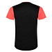 Detroit T-Shirt Unisex aus recyceltem Material, Fluor Coral / schwarz, 2XL