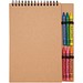 Doodle A5 Softcover Spiralnotizbuch mit Farbstiftset, natur