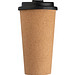 Doppelwandiger Trinkbecher mit Korkoberfläche, beige