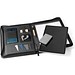 EMERGE FOLDER. A4 Mappe aus recyceltem Polyester (100% rPET) 300D mit Reißverschluss, Schwarz