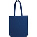 Fairtrade Baumwolltasche mit Bodenfalte PIOTR, dunkelblau