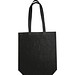 Fairtrade Baumwolltasche mit Bodenfalte PIOTR, schwarz