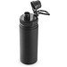 FEDERER. Trinkflasche aus 90% recyceltem Edelstahl 570 mL, Schwarz