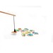 FISHY. Angelspiel mit 10 Holzfischen, ideal für Kinder, Natur