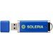 Flat USB-Stick, blau, 2GB