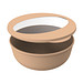 Food-Bowl ToGo, 2,2 l, beständiges braun/transparent