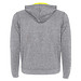 Fuji Kaputzensweatjacke Unisex, heather grau / Fluor Yellow, 2XL