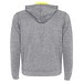 Fuji Kaputzensweatjacke Unisex, heather grau / Fluor Yellow, S