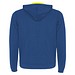 Fuji Kaputzensweatjacke Unisex, royalblau / Fluor Yellow, 2XL