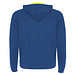 Fuji Kaputzensweatjacke Unisex, royalblau / Fluor Yellow, M