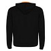 Fuji Kaputzensweatjacke Unisex, schwarz / Fluor Orange, M