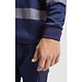 Sicherheits-Langarm-Poloshirt, L, Marineblau/Neon-Gelb