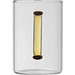 Glastasse mit farbigem Henkel, gelb