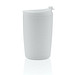 GRS recycelter PP-Becher mit Flip-Deckel, weiß