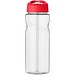 H2O Active® Eco Base 650 ml Sportflasche mit Ausgussdeckel, transparent/rot