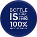 H2O Eco Base 650 ml Sportflasche mit Drehdeckel, blau/blau