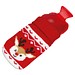 Handwärmer mit weihnachtlichem Stricküberzug , rot