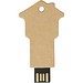 Haus USB-Stick 2.0 aus recyceltem Papier, Kraftpapier, 128GB