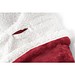 HEIDEN. Wendbare Fleecedecke (190 g/m²) mit Satinband und personalisierter Karte, Burgunder