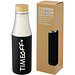 Hulan 540 ml Kupfer-Vakuum Isolierflasche mit Bambusdeckel, schwarz
