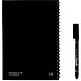 INFINITEBOOK PLAIN A5. "Infinitebook" mit flexiblem Einband und 15 unlinierten Whiteboard Seiten, Schwarz