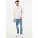 IQONIQ Elgon Quarter-Zip-Sweater aus rec. Baumwolle, ivory white, L