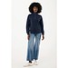 IQONIQ Elgon Quarter-Zip-Sweater aus rec. Baumwolle, navy blau, L