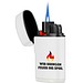 Jet-Flame Feuerzeug Rubber Fan-Edition mit WM-Motiv Feuer, Weiß