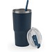 JOYNER M. Kompakter Reisebecher aus Edelstahl (91 % recycelt) mit vakuumisolierter Doppelwand und matter Oberfläche 600 ml, Dunkelblau