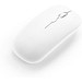 KHAN. Wireless Maus mit 500mAh Akku aus recyceltes ABS (100% rABS), Weiß
