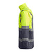 Kombinierter, gesteppter Parka Merak mit High Visibility, XXXL, bleigrau/fluor yellow