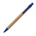 Druckkugelschreiber aus recyceltem Papier, blaue Mine, blau