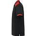 Kurzarm-Poloshirt Samurai in Farbkombination, S, schwarz/rot