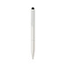 Kymi Stift mit Stylus aus RCS recyceltem Aluminum, weiß