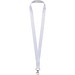 Lana Sublimation Lanyard aus recyceltem PET Kunststoff, weiss, 25mm