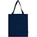 Madras 140 g/m² Baumwoll Tragetasche mit Seitenfalten aus GRS recycelter Baumwolle, navy