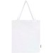 Madras 140 g/m² Baumwoll Tragetasche mit Seitenfalten aus GRS recycelter Baumwolle, weiss