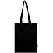 Madras Blend 140 g/m² Tragetasche aus GRS-recycelter Baumwolle 7L, schwarz