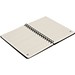 MISHIMA. A5-Ringbuch mit flexiblem Einband aus recyceltem Filz (100% rPET) mit linierten Seiten, Dunkelgrau