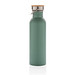 Moderne Stainless-Steel Flasche mit Bambusdeckel, grün
