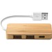 MOSER. HUB mit 2 USB-A und 1 USB-C Anschluss aus Bambus, Natur
