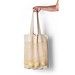 MUMBAI. Tragetasche mit Mesh aus 100% Baumwolle (180 g/m²), Naturhell